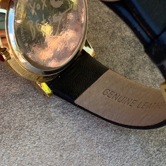 Betsey Johnson Cute Terrier Dog with Sparkly Blue Eyes and Ears & a Pink Bow - Picture 6 of 7